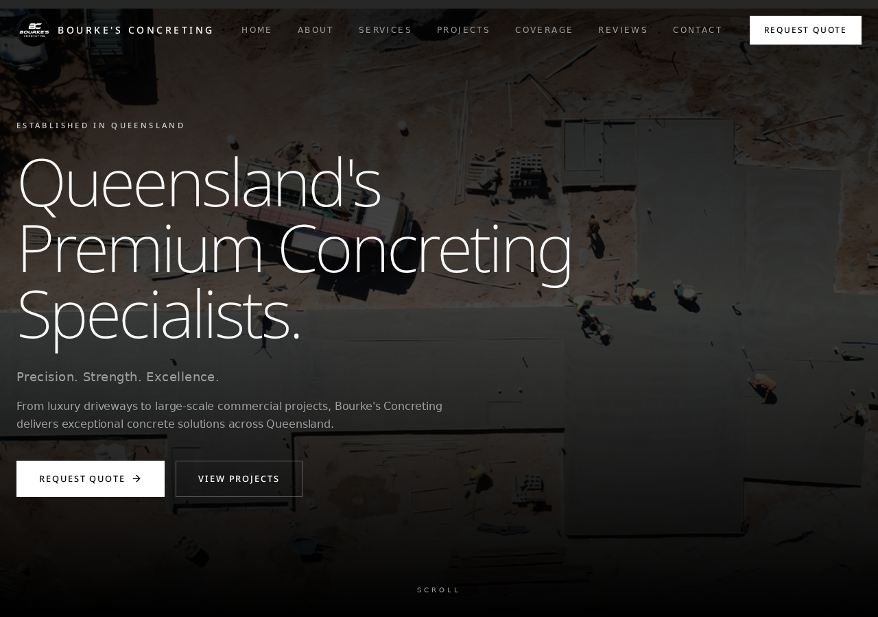 Bourkes Concreting website screenshot