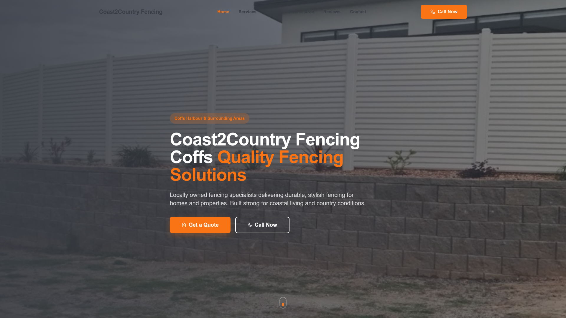 Coast 2 Country Fencing website screenshot