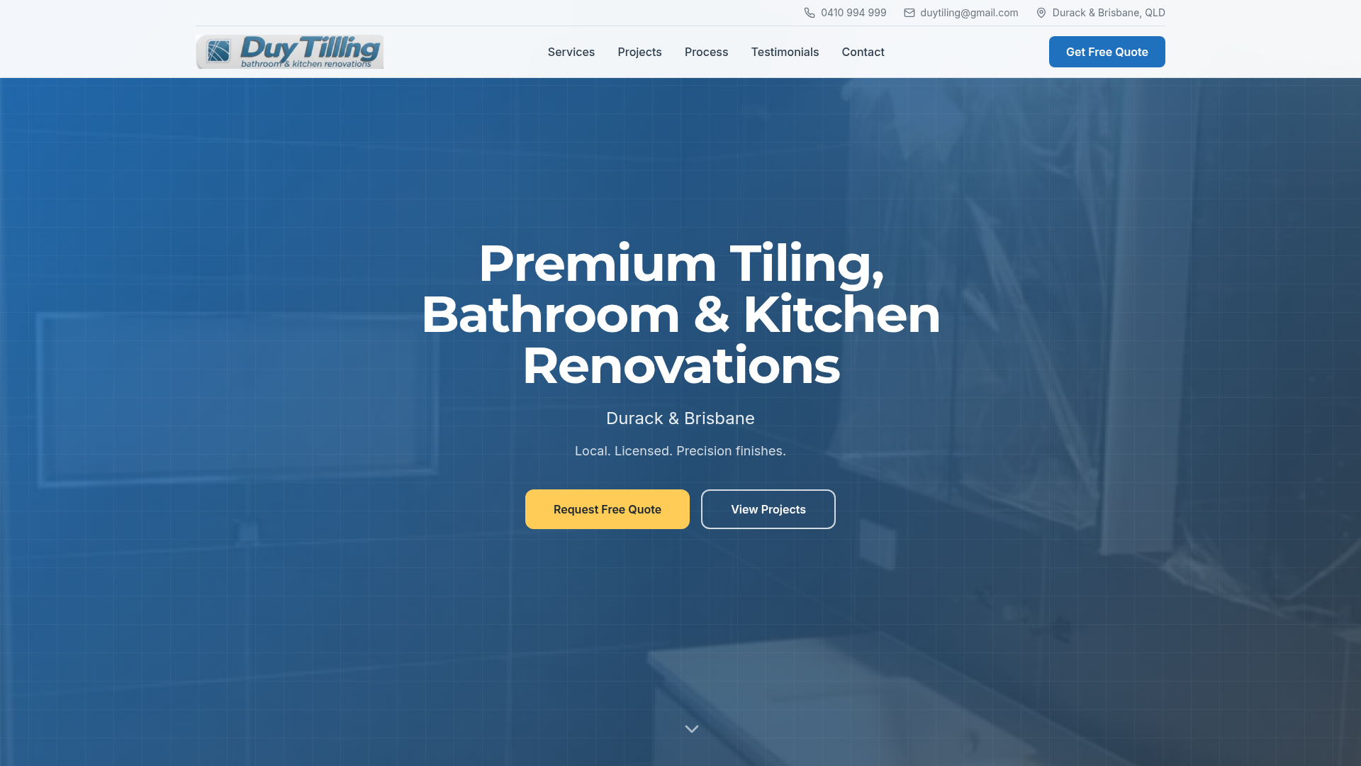 Duy Tiling website screenshot