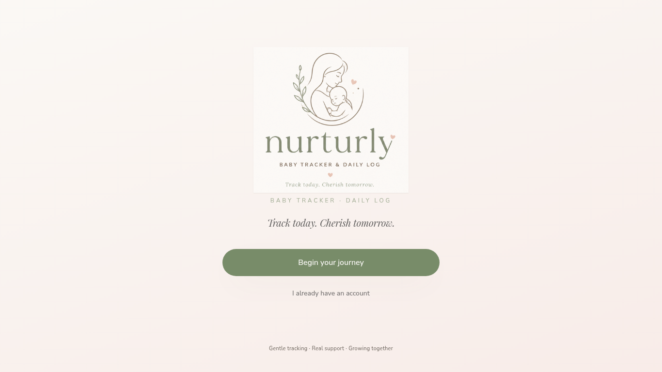 Nurturly website screenshot