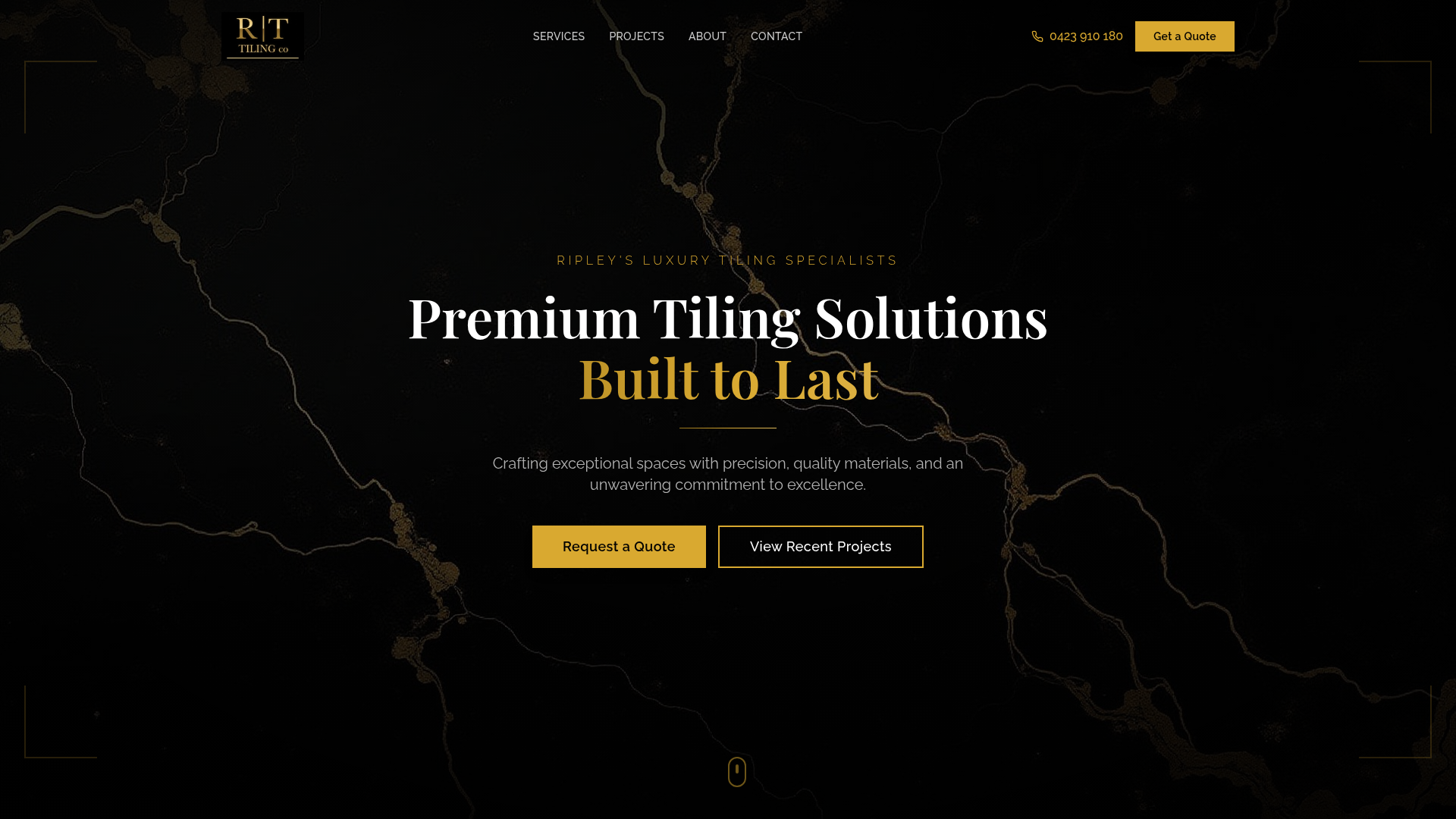 RT Tiling Co website screenshot
