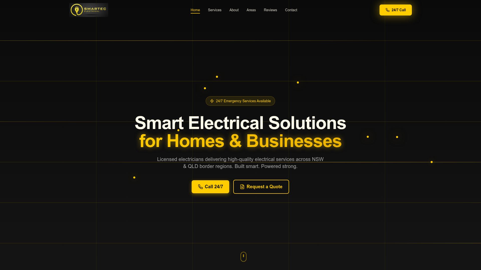 Smartec Electrical website screenshot