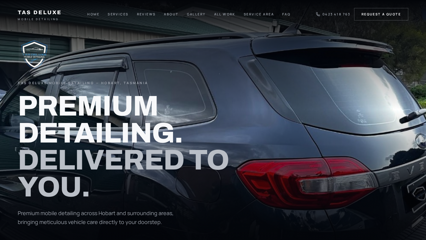 Tas Deluxe website designed by Brisbane Web Design Co