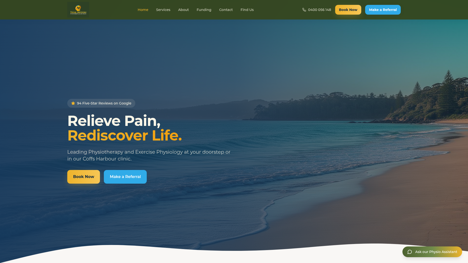 Tidal Motion website screenshot