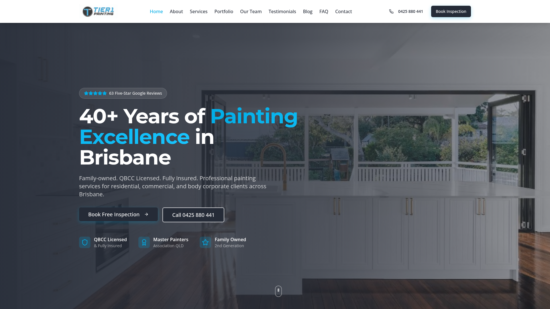 Tier 1 Painting website screenshot