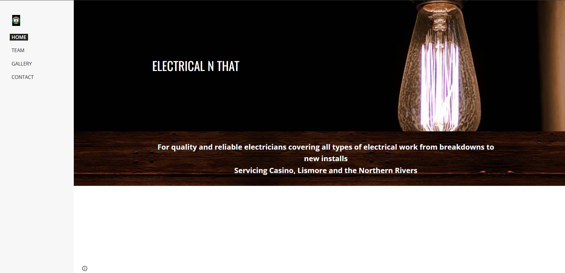 Website before redesign
